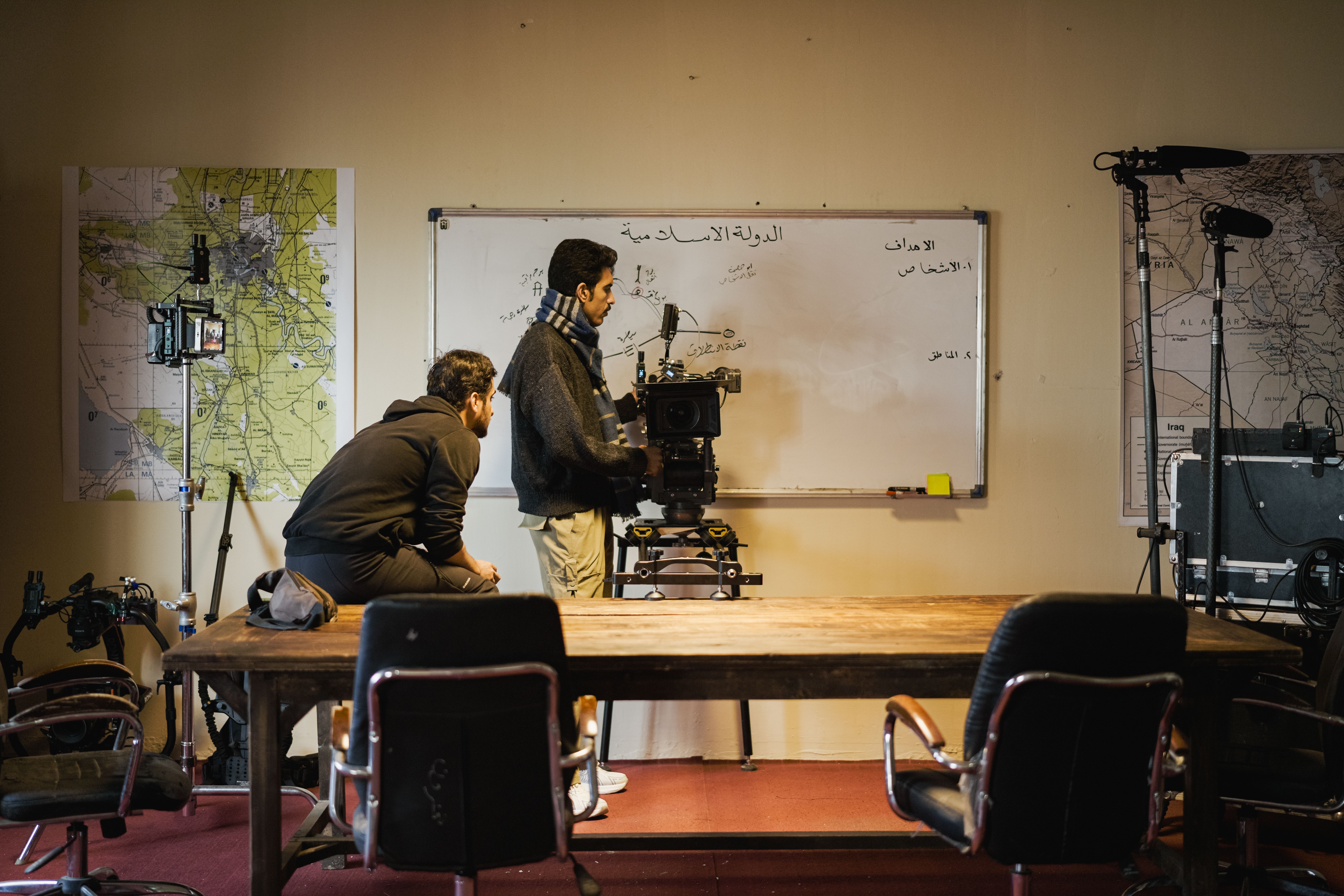 Professional cinema camera and video production setup